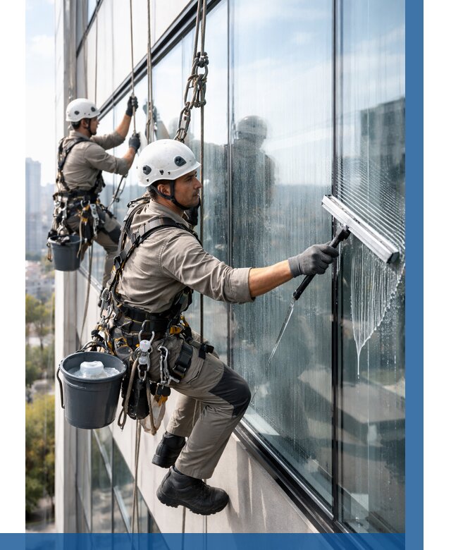Мойка окон альпинистами в Нижневартовске от 4662 р. | ВЫСОТНИК-Нжт
