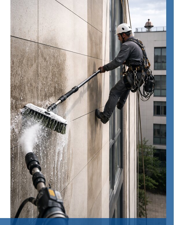 Мойка фасада из керамогранита в Нижневартовске от 311 р. | ВЫСОТНИК-Нжт