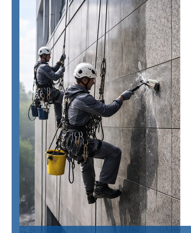 Профессиональная мойка фасада из керамогранита в Нижневартовске