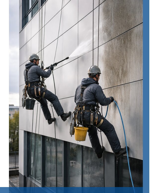 Мойка фасада из композита в Нижневартовске по цене от 311 р. | ВЫСОТНИК-Нжт