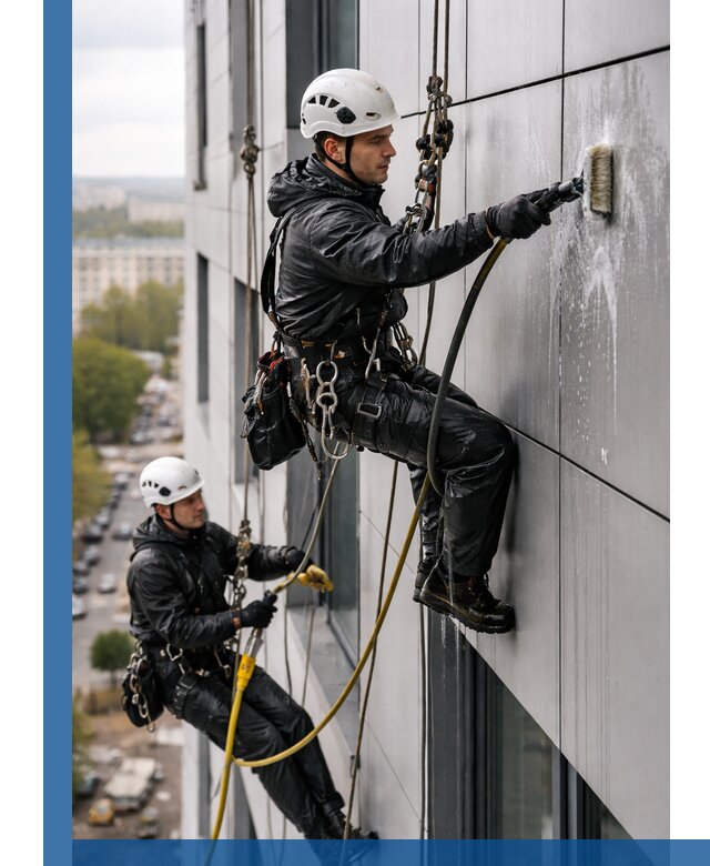 Профессиональная мойка фасада из композита в Нижневартовске