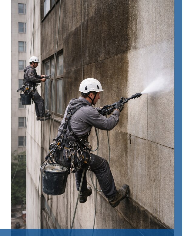 Очистка фасада от копоти в Нижневартовске от 259 р. | ВЫСОТНИК-Нжт