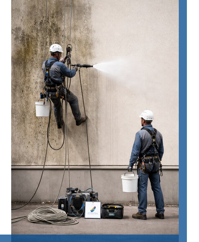 Очистка фасада от плесени в Нижневартовске от 311 р. | ВЫСОТНИК-Нжт