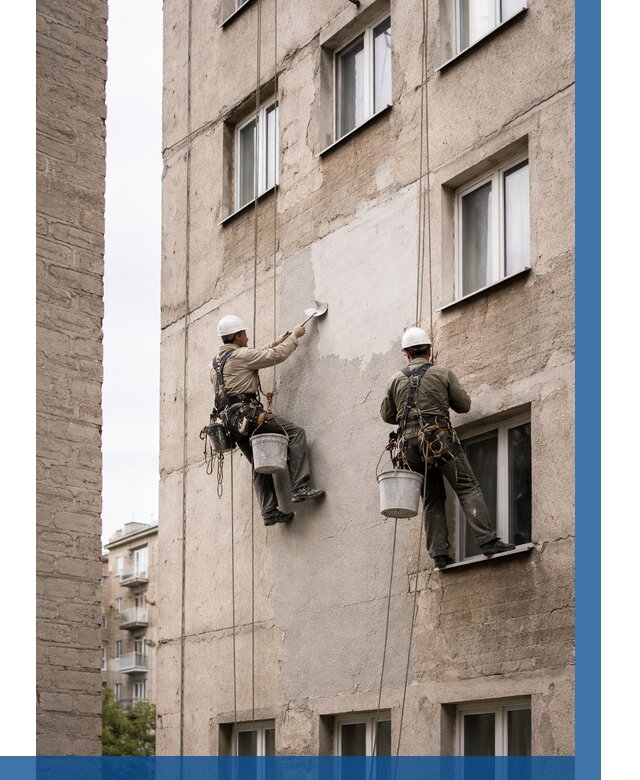 Косметический ремонт фасада в Нижневартовске от 1140 р. | ВЫСОТНИК-Нжт