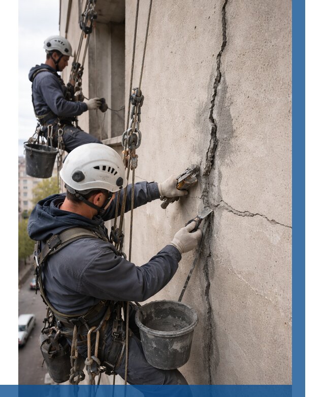 Заделка трещин на фасаде в Нижневартовске от 932 р. | ВЫСОТНИК-Нжт