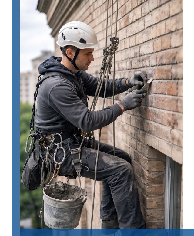 Качественный ремонт кирпичной кладки фасада в Нижневартовске с гарантией