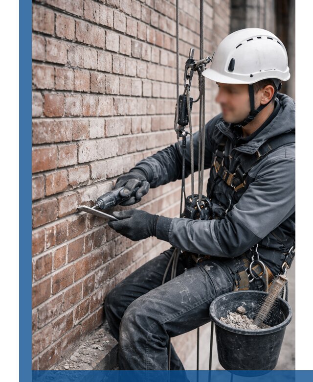 Расшивка кирпичных швов фасадов и стен, ремонт в Нижневартовске