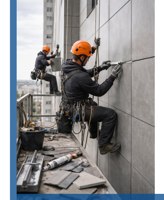 Профессиональный ремонт фасада из керамогранита в Нижневартовске