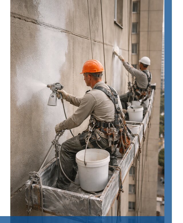 Грунтовка фасада на высоте в Нижневартовске от 124 р. | ВЫСОТНИК-Нжт