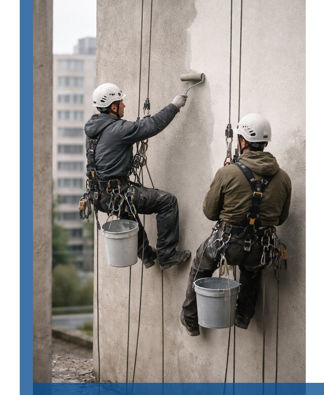 Покраска фасадов высотными альпинистами в Нижневартовске с гарантией