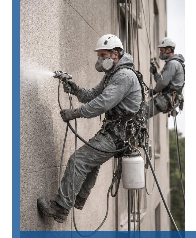 Безвоздушная покраска фасадов зданий в Нижневартовске профессионально