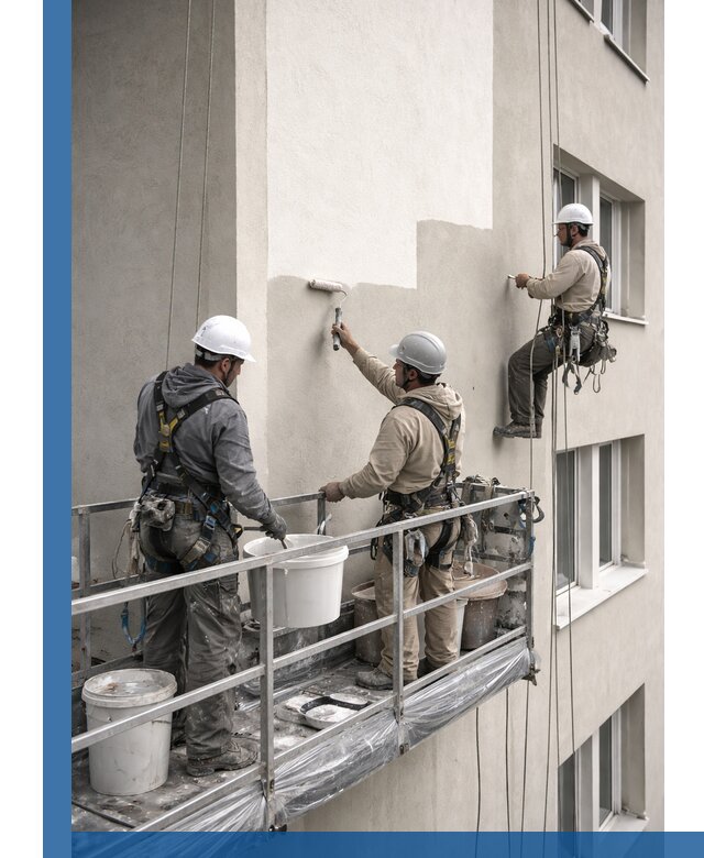 Покраска оштукатуренного фасада в Нижневартовске под ключ с гарантией