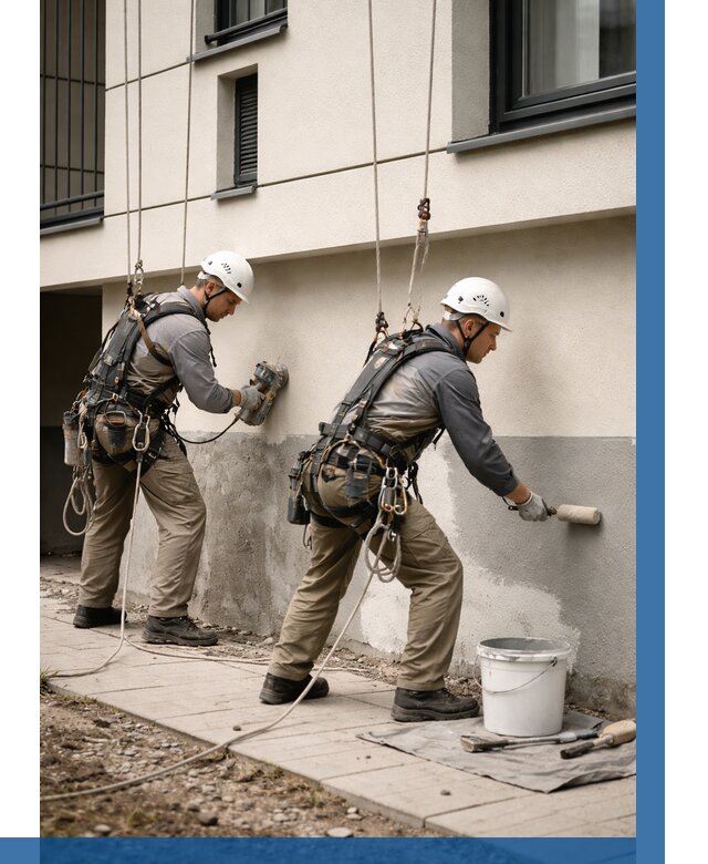 Окраска цоколя здания в Нижневартовске от 466 р. под ключ | ВЫСОТНИК-Нжт