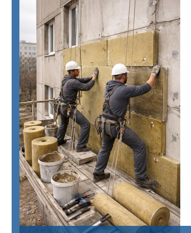 Утепление фасада минватой в Нижневартовске под ключ с гарантией