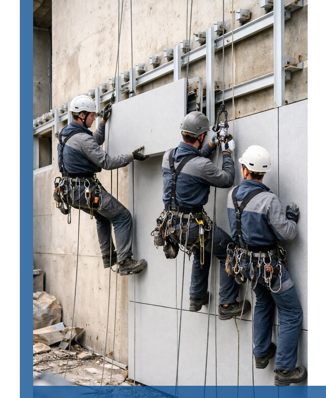 Монтаж вентилируемого фасада в Нижневартовске под ключ с гарантией качества