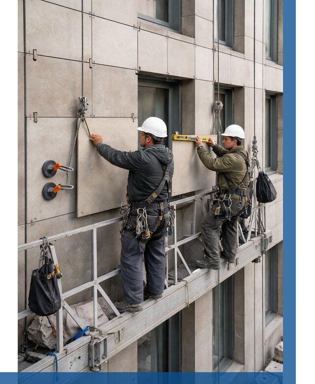 Монтаж керамогранита на фасад в Нижневартовске от 2590 р. | ВЫСОТНИК-Нжт