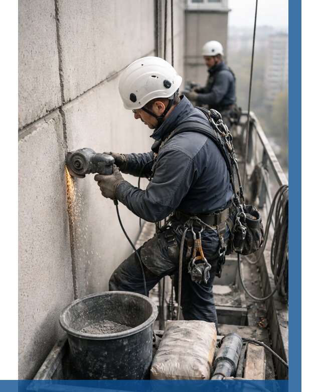 Штробление межпанельных швов в Нижневартовске от 1243 р. | ВЫСОТНИК-Нжт