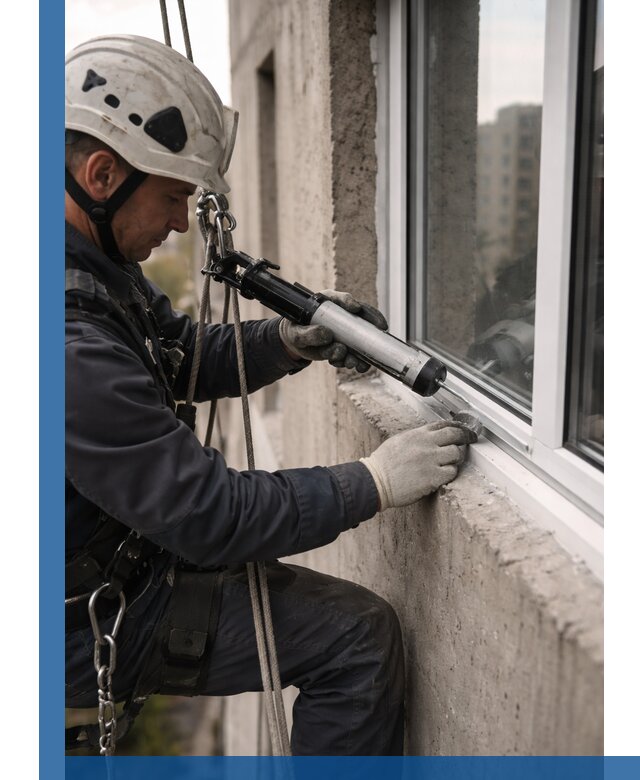 Герметизация оконных швов снаружи в Нижневартовске профессионально