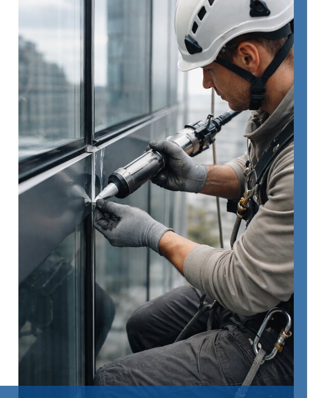 Герметизация стыков витража в Нижневартовске от 1243 р. | ВЫСОТНИК-Нжт