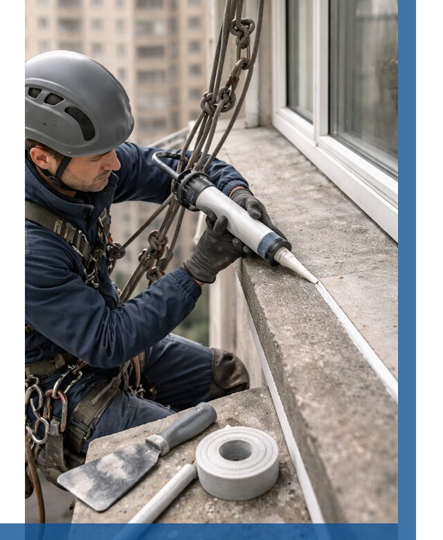 Герметизация балконного козырька в Нижневартовске от 4662 р. | ВЫСОТНИК-Нжт