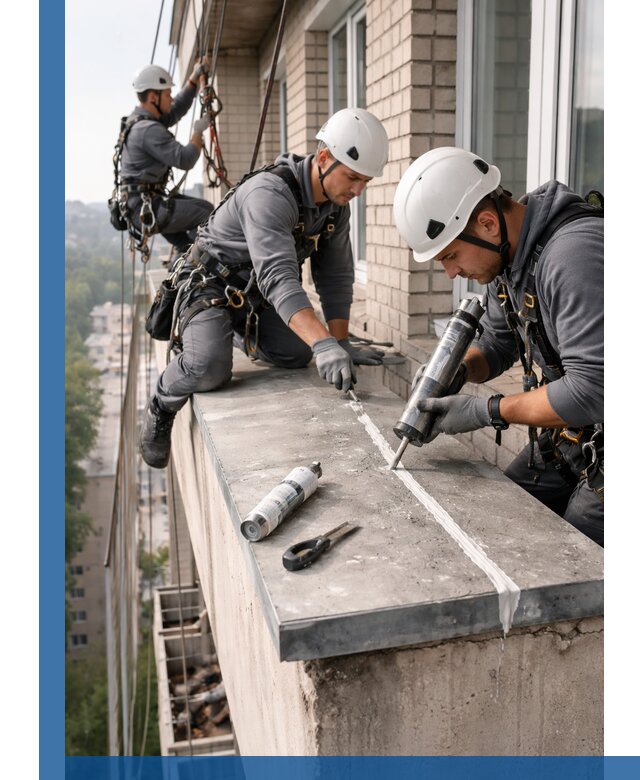 Герметизация балконного козырька в Нижневартовске профессионально