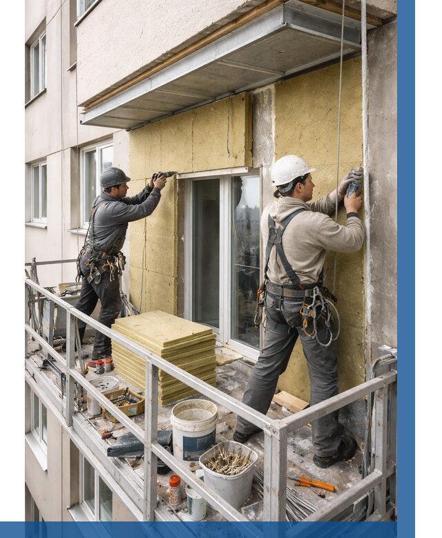 Утепление балкона снаружи в Нижневартовске от 1658 р. под ключ ВЫСОТНИК-Нжт