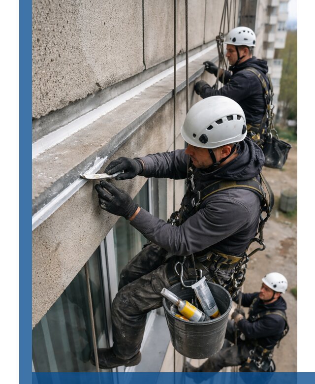 Герметизация примыкания балкона в Нижневартовске под ключ с гарантией