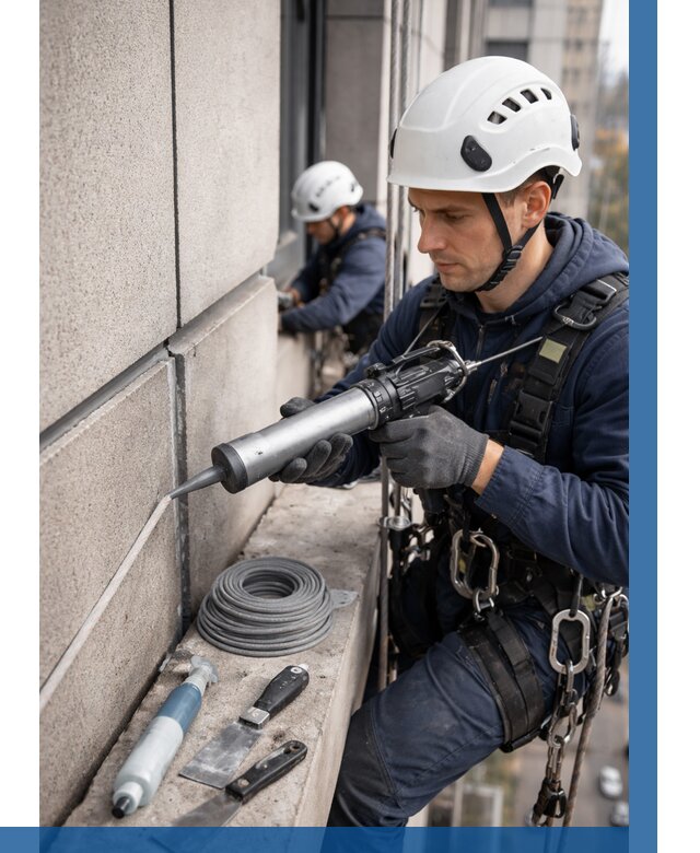 Герметизация деформационных швов фасада в Нижневартовске от 725 | ВЫСОТНИК-Нжт