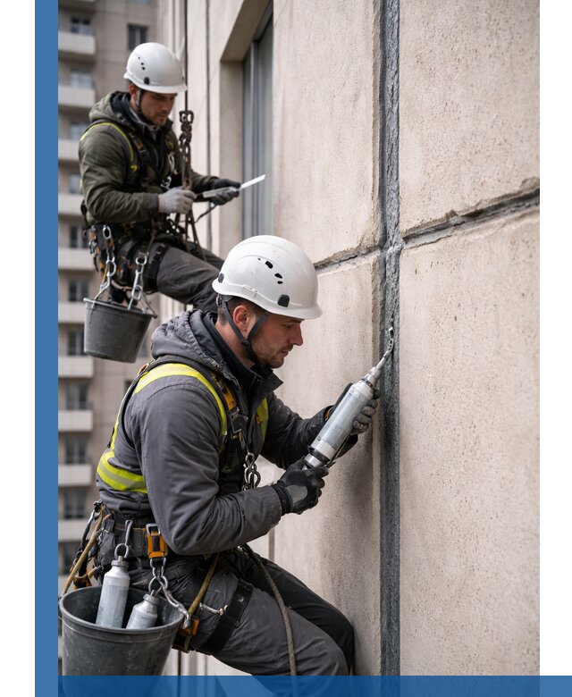 Герметизация деформационных швов фасада в Нижневартовске качественно