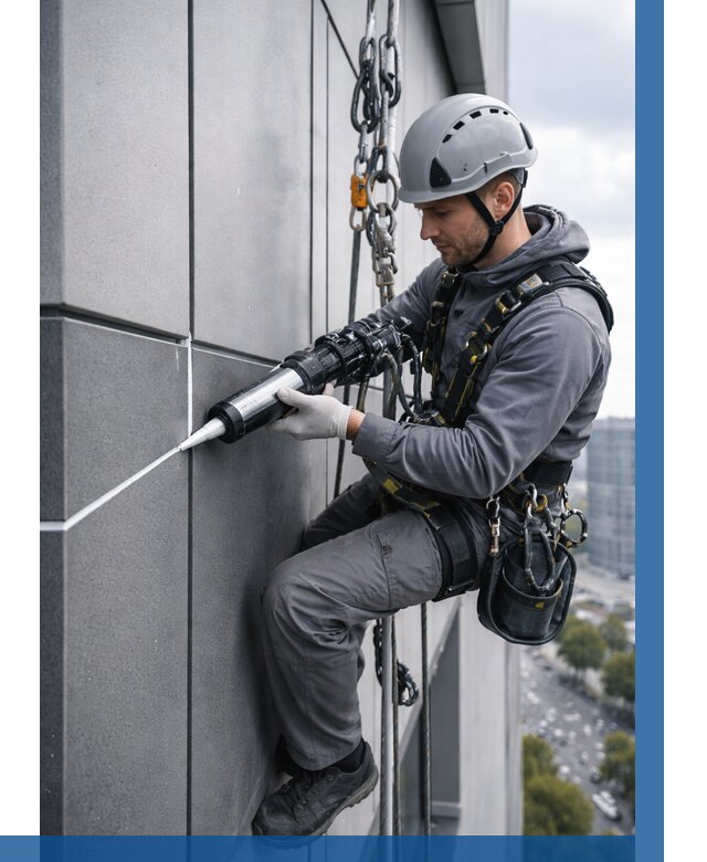 Герметизация стыков фасадных панелей в Нижневартовске от 6734 р.| ВЫСОТНИК-Нжт