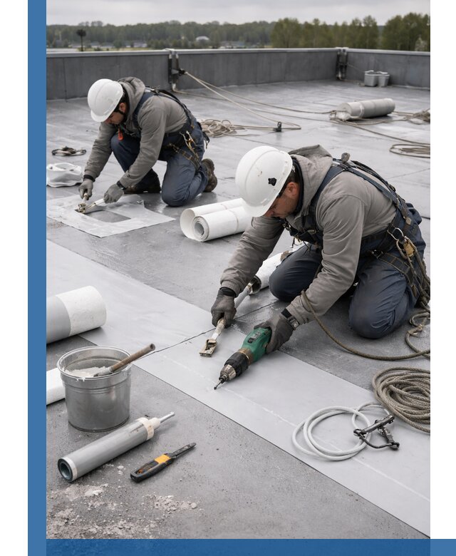 Ремонт мембранной кровли в Нижневартовске качественно и с гарантией