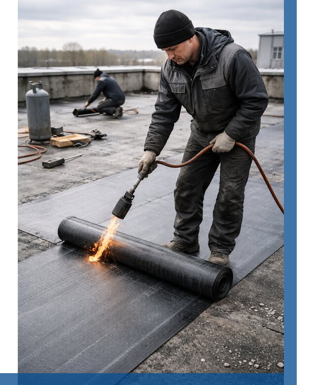 Ремонт наплавляемой кровли в Нижневартовске от 725 р. | ВЫСОТНИК-Нжт