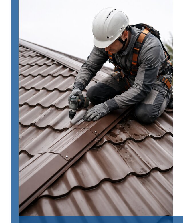 Ремонт металлочерепицы на крыше в Нижневартовске профессионально