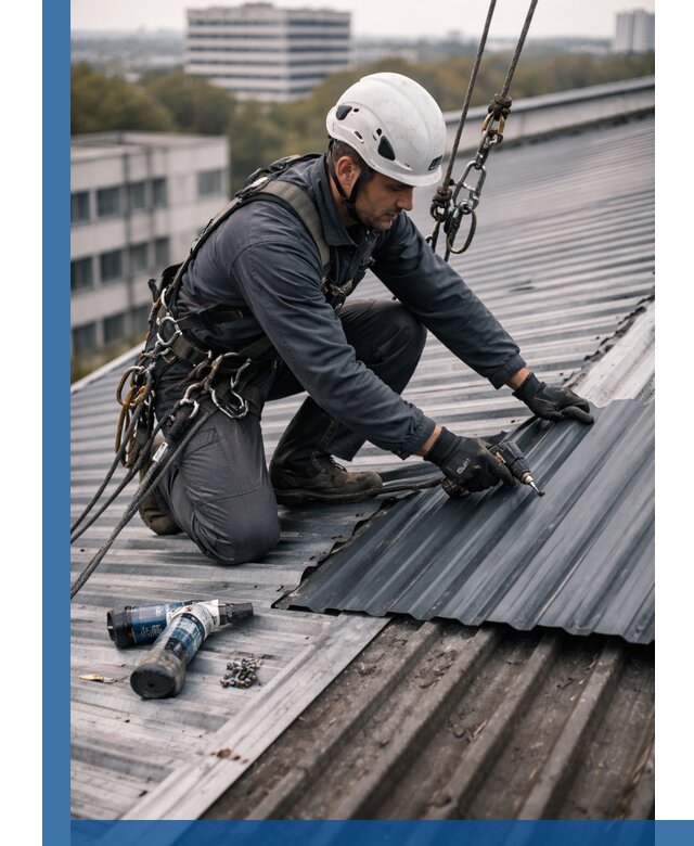 Ремонт профнастила на кровле в Нижневартовске, работы под ключ