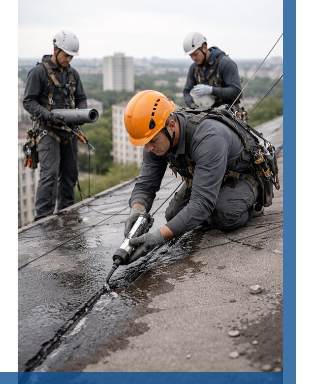 Устранение протечек кровли в Нижневартовске от 12432 р. | ВЫСОТНИК-Нжт