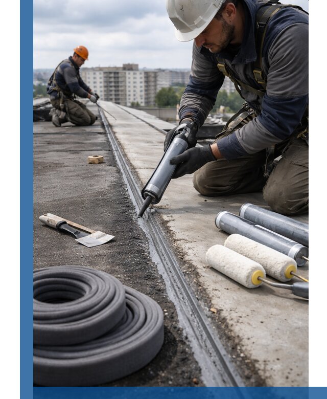 Герметизация швов кровли в Нижневартовске с гарантией герметичности