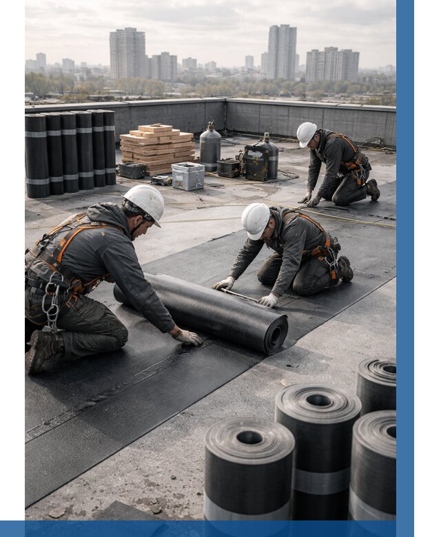 Монтаж мягкой кровли под ключ в Нижневартовске от 466 р. | ВЫСОТНИК-Нжт