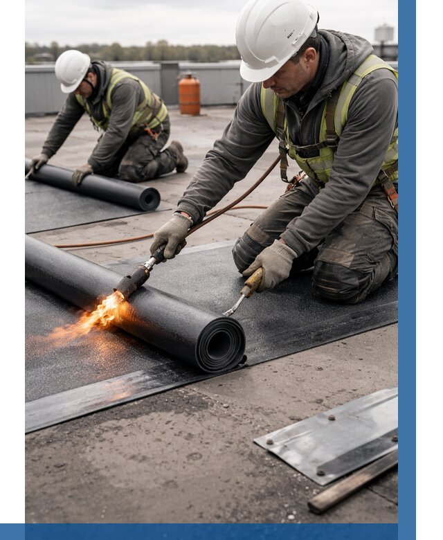 Монтаж наплавляемой кровли в Нижневартовске от 881 р. — ВЫСОТНИК-Нжт