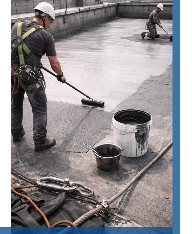 Гидроизоляция кровли жидкой резиной в Нижневартовске от 518 р. | ВЫСОТНИК-Нжт