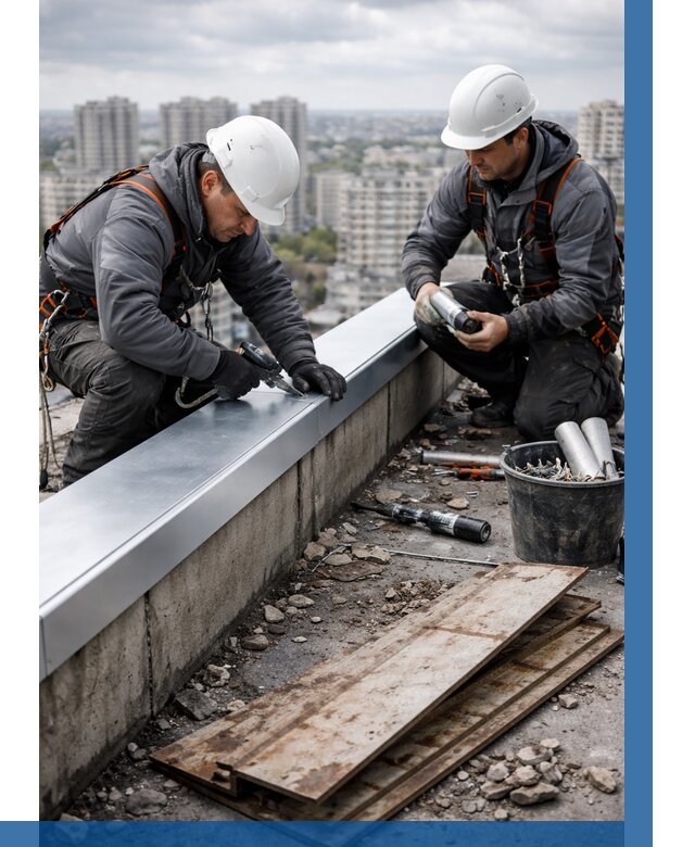 Замена парапетных крышек под ключ в Нижневартовске от 1243 р. | ВЫСОТНИК-Нжт