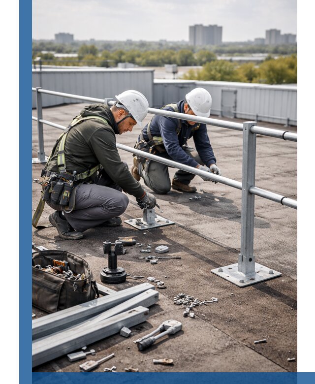 Монтаж кровельного ограждения в Нижневартовске под ключ с гарантией