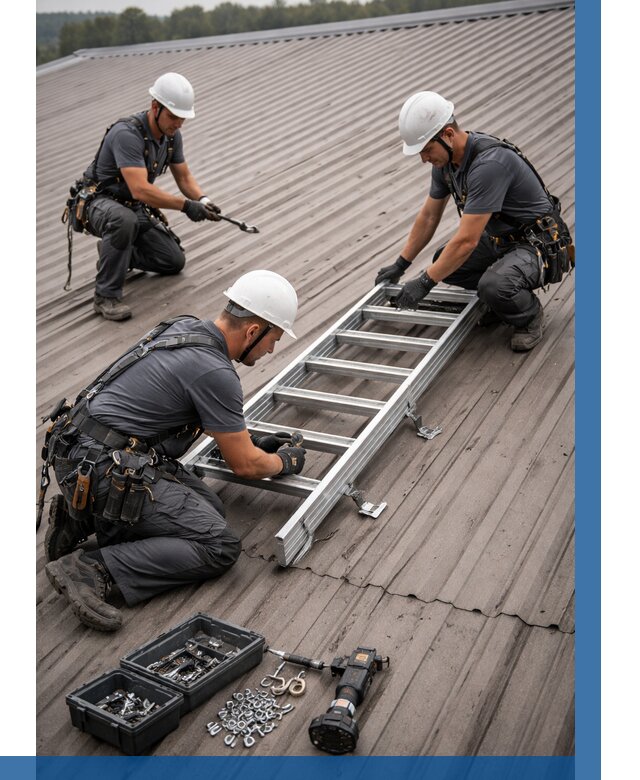 Монтаж кровельной лестницы в Нижневартовске от 4662 р. | ВЫСОТНИК-Нжт