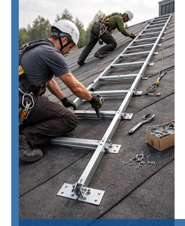 Профессиональный монтаж кровельной лестницы в Нижневартовске под ключ