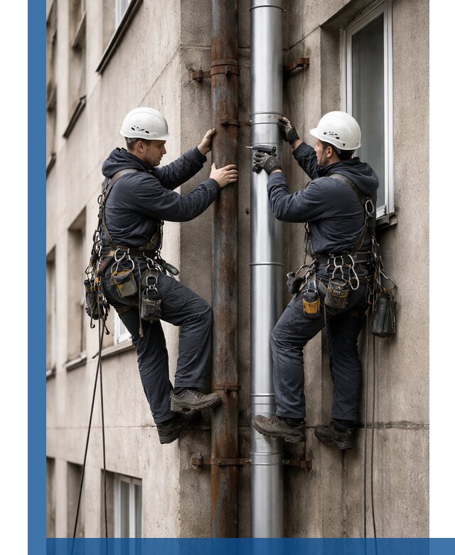 Замена водосточных труб в Нижневартовске: монтаж и демонтаж под ключ
