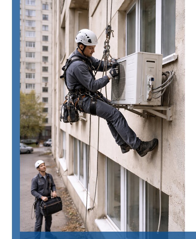 Демонтаж внешнего блока кондиционера в Нижневартовске профессионально