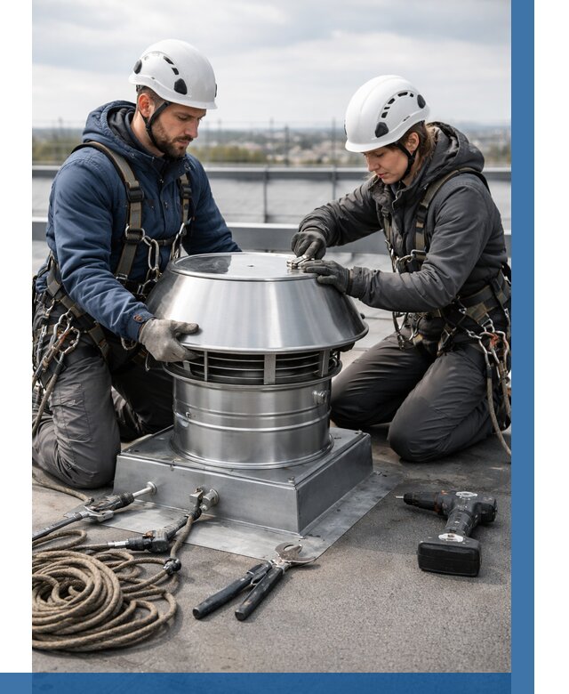 Установка дефлекторов на кровле в Нижневартовске от 4662 р. | ВЫСОТНИК-Нжт