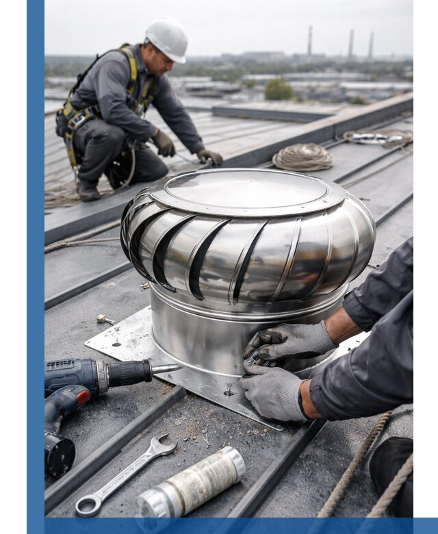 Установка дефлекторов на кровле в Нижневартовске профессионально