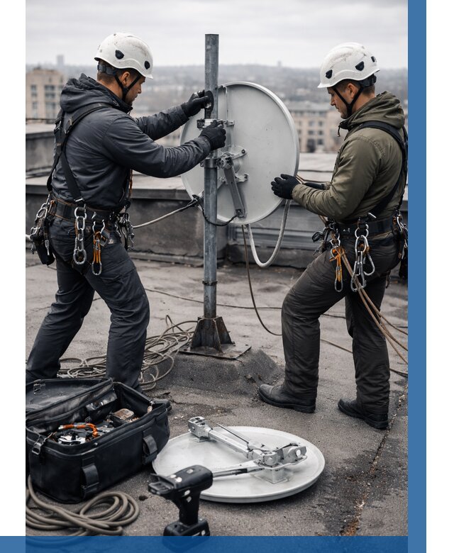 Демонтаж антенн на крыше в Нижневартовске от 4662 р. | ВЫСОТНИК-Нжт