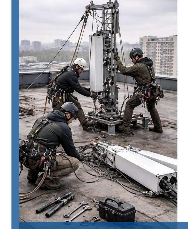 Демонтаж антенн на крыше зданий в Нижневартовске с гарантией