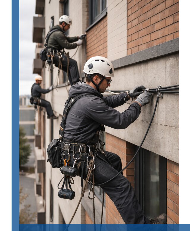 Крепление кабеля на фасаде монтаж и крепеж в Нижневартовске